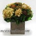 Loon Peak Mixed Floral Centerpiece in Wooden Cube Container BVZ1184